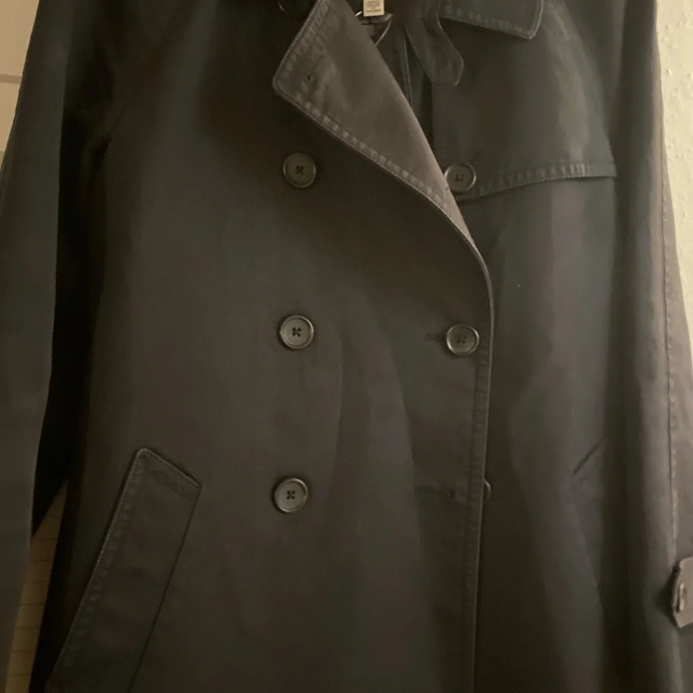 Coach Black Double-Breasted Trench Coat